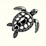 Blackwork Turtle Tattoo