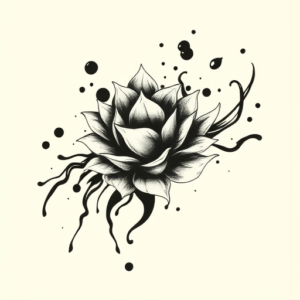 Blackwork Water Tattoo