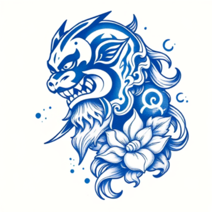 Blue Ink Anbu Tattoo