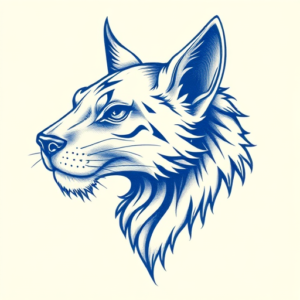 Blue Ink Animal Tattoo