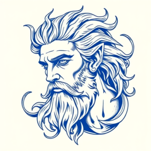 Blue Ink Apollo Tattoo