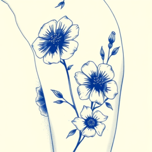 Blue Ink Bluebonnet Tattoo