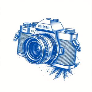 Blue Ink Camera Tattoo