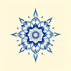 Blue Ink Chakra Tattoo