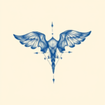 Blue Ink Coordinates Tattoo