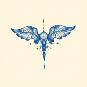 Blue Ink Coordinates Tattoo