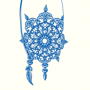 Blue Ink Crochet Tattoo