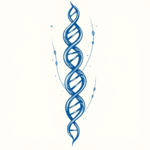 Blue Ink Dna Tattoo