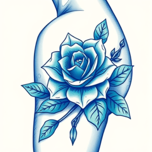 Blue Ink Emerald Tattoo