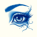 Blue Ink Eye Tattoo