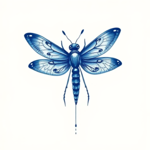 Blue Ink Firefly Tattoo
