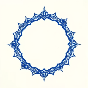 Blue Ink Halo Tattoo