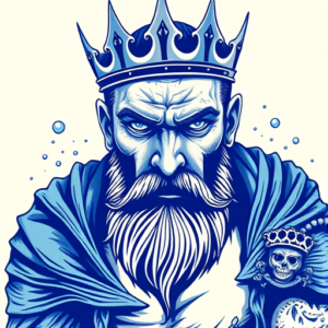 Blue Ink King Tattoo