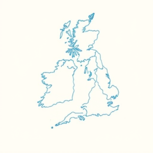 Blue Ink Minimal Shading Atlas Tattoo