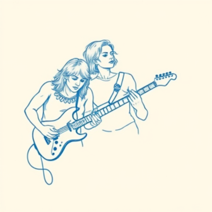 Blue Ink Minimal Shading Band Tattoo