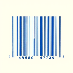 Blue Ink Minimal Shading Barcode Tattoo