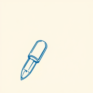 Blue Ink Minimal Shading Bullet Tattoo