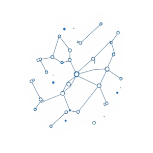 Blue Ink Minimal Shading Constellation Tattoo