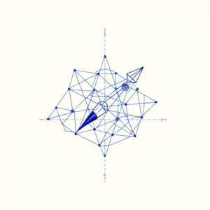 Blue Ink Minimal Shading Coordinates Tattoo