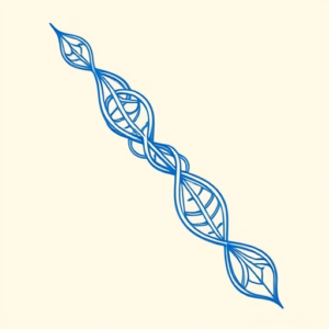 Blue Ink Minimal Shading Dna Tattoo