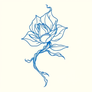 Blue Ink Minimal Shading Emerald Tattoo