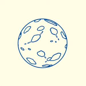 Blue Ink Minimal Shading Planet Tattoo