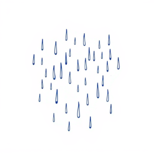 Blue Ink Minimal Shading Rain Tattoo