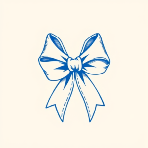 Blue Ink Minimal Shading Ribbon Tattoo