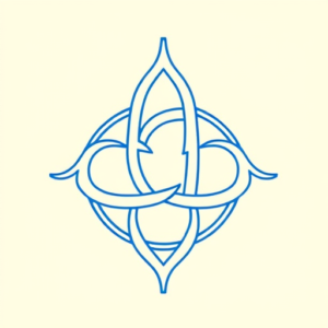 Blue Ink Minimal Shading Triquetra Tattoo