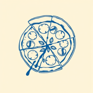 Blue Ink Pizza Tattoo