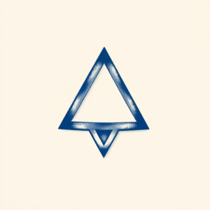 Blue Ink Triangle Tattoo