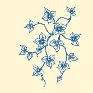 Blue Ink Vine Tattoo