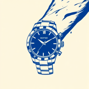 Blue Ink Watch Tattoo