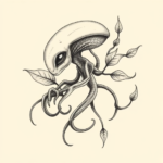 Botanical Alien Tattoo