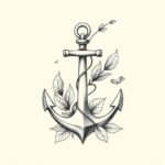 Botanical Anchor Tattoo