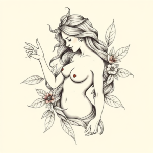 Botanical Aphrodite Tattoo
