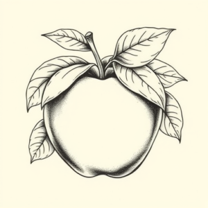 Botanical Apple Tattoo