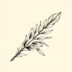 Botanical Arrow Tattoo