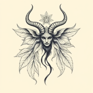 Botanical Baphomet Tattoo