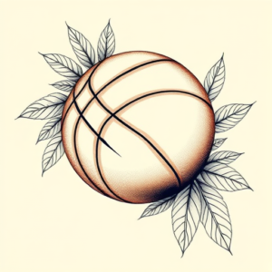 Botanical Basketball Tattoo