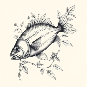 Botanical Bass Tattoo