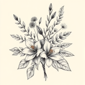 Botanical Bouquet Tattoo