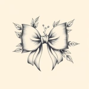 Botanical Bow Tattoo