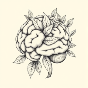 Botanical Brain Tattoo