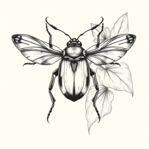 Botanical Bug Tattoo