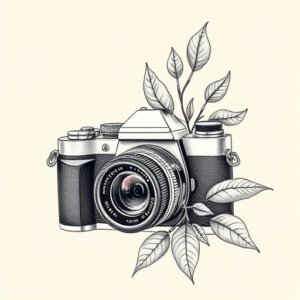 Botanical Camera Tattoo