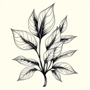 Botanical Cartoon Tattoo