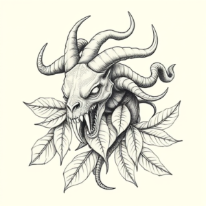 Botanical Cerberus Tattoo