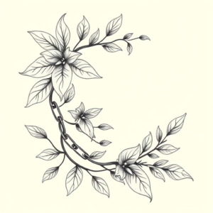 Botanical Chain Tattoo