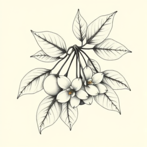 Botanical Cherry Tattoo